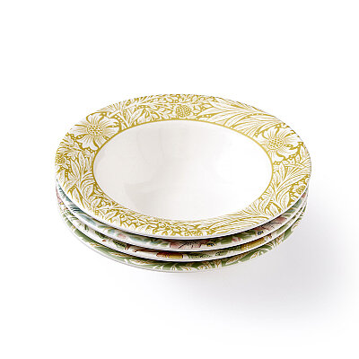 Spode x Morris & Co. 4'lü Karışık Desenli Kase Seti 19 cm - 6