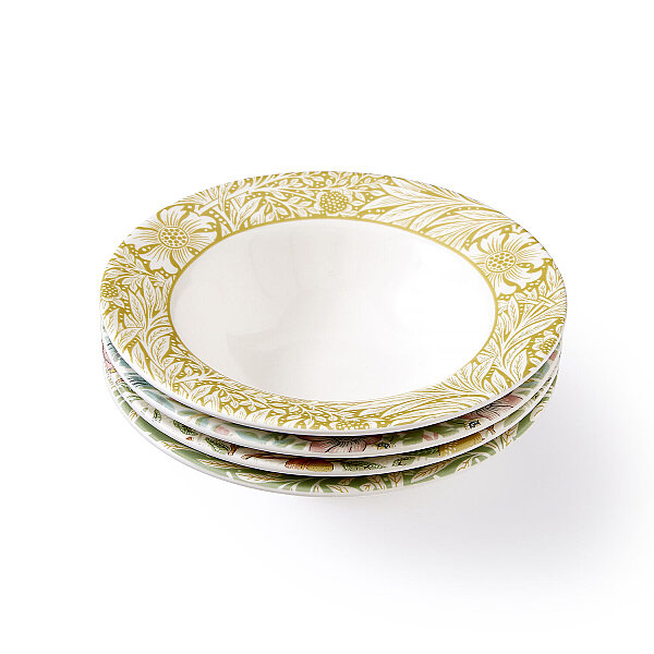 Spode x Morris & Co. 4'lü Karışık Desenli Kase Seti 19 cm - 6