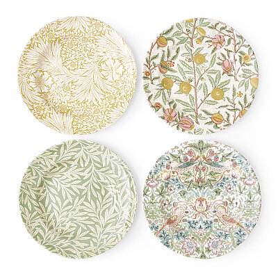 Spode x Morris & Co. 4'lü Karışık Desenli Tabak Seti 23 cm