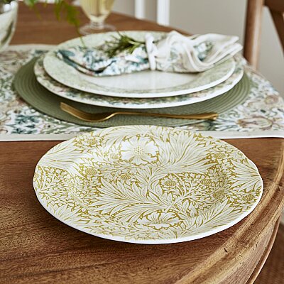 Spode x Morris & Co. 4'lü Karışık Desenli Tabak Seti 23 cm - 4