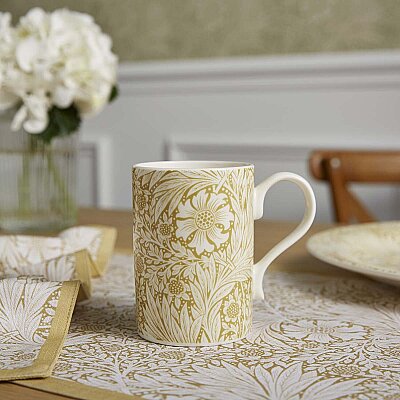 Spode x Morris & Co. 4'lü Marigold Desenli Kupa Seti 340 ml (1)