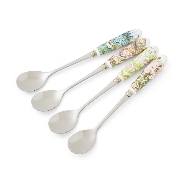 Spode x Morris & Co. 4'lü Porselen Saplı Çay Kaşığı Seti - 1