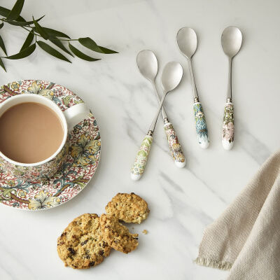 Spode x Morris & Co. 4'lü Porselen Saplı Çay Kaşığı Seti (1)