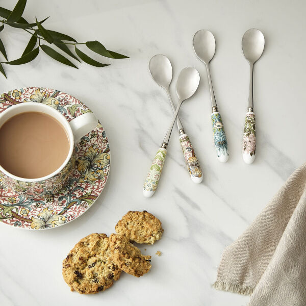 Spode x Morris & Co. 4'lü Porselen Saplı Çay Kaşığı Seti - 2