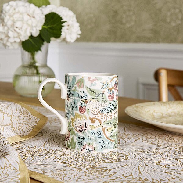 Spode x Morris & Co. 4'lü Strawberry Thief Kupa Seti 340 ml - 2