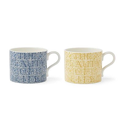 Spode x Morris & Co. Beauty of Life 2'li Porselen Kupa Seti 340 ml