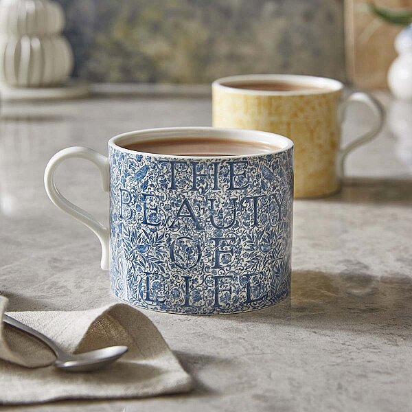 Spode x Morris & Co. Beauty of Life 2'li Porselen Kupa Seti 340 ml - 3