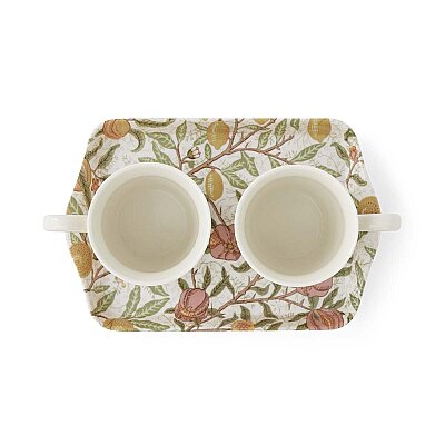 Spode x Morris & Co. Fruit & Marigold Porselen Kupa ve Melamin Tepsi Seti - 4