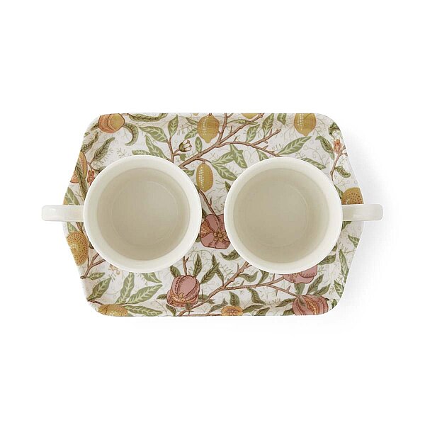 Spode x Morris & Co. Fruit & Marigold Porselen Kupa ve Melamin Tepsi Seti - 4