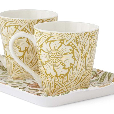 Spode x Morris & Co. Fruit & Marigold Porselen Kupa ve Melamin Tepsi Seti - 6