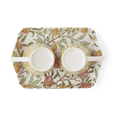 Spode x Morris & Co. Fruit & Marigold Porselen Kupa ve Melamin Tepsi Seti - 7
