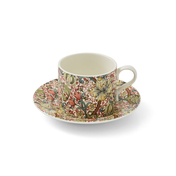 Spode x Morris & Co. Golden Lily Porselen Çay Fincanı & Tabak - 1
