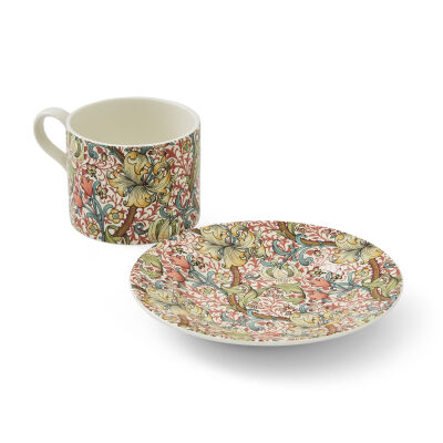 Spode x Morris & Co. Golden Lily Porselen Çay Fincanı & Tabak - 4