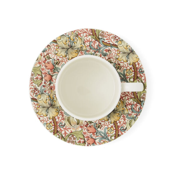 Spode x Morris & Co. Golden Lily Porselen Çay Fincanı & Tabak - 5