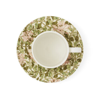 Spode x Morris & Co. Honeysuckle Porselen Çay Fincanı ve Tabak - 5