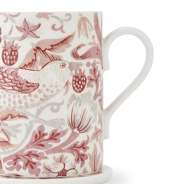 Spode x Morris & Co. Strawberry Thief Kupa & Bardak Altlığı Seti 340 ml - 4