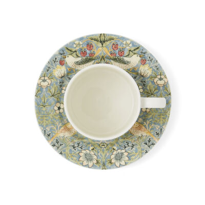 Spode x Morris & Co. Strawberry Thief Porselen Çay Fincanı & Tabak - 5