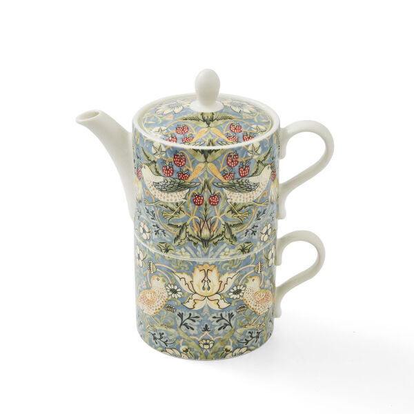 Spode x Morris & Co. Strawberry Thief Porselen Tea for One - Tek Kişilik Çay Seti - 1