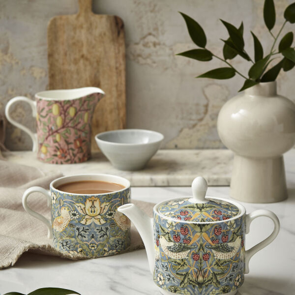 Spode x Morris & Co. Strawberry Thief Porselen Tea for One - Tek Kişilik Çay Seti - 3