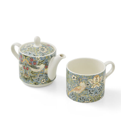 Spode x Morris & Co. Strawberry Thief Porselen Tea for One - Tek Kişilik Çay Seti - 4
