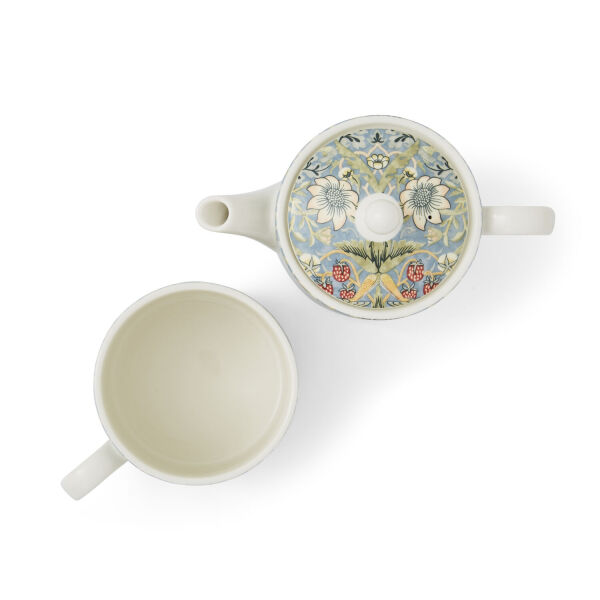 Spode x Morris & Co. Strawberry Thief Porselen Tea for One - Tek Kişilik Çay Seti - 5