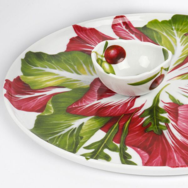 Taitu Dieta Porselen 31Cm Sebze Desen Tabak (1)