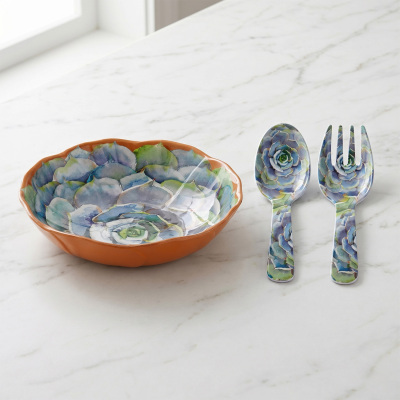 Vivace Melamin 3 Parça Salata Servis Seti 30 cm (1)