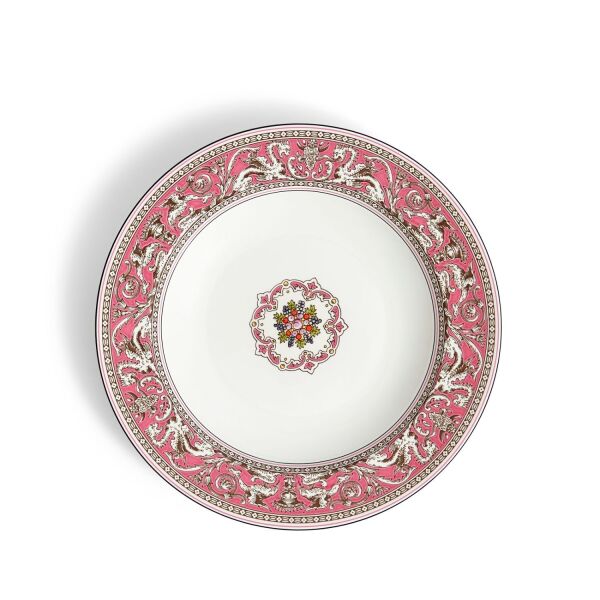 Wedgwood Florentine Fine Bone Fuchsia Rim Çukur Tabak 22 cm - 1