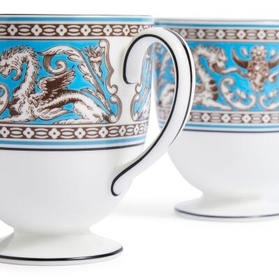 Wedgwood Florentine Fine Bone Turquoise 2'li Kupa Seti (1)