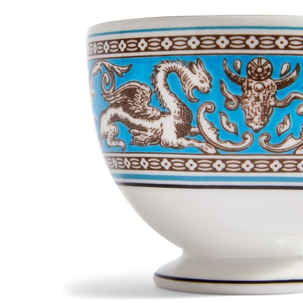 Wedgwood Florentine Fine Bone Turquoise Çay Fincanı ve Tabağı 170 ml - 3