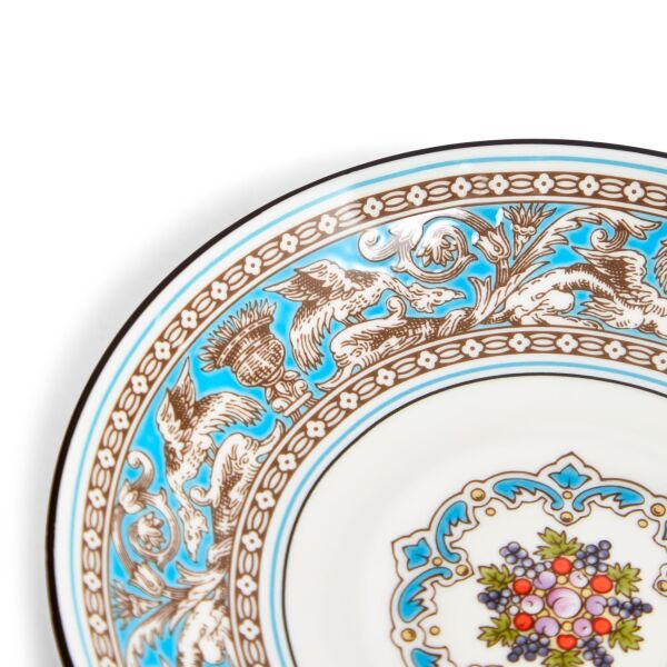 Wedgwood Florentine Fine Bone Turquoise Çay Fincanı ve Tabağı 170 ml - 5