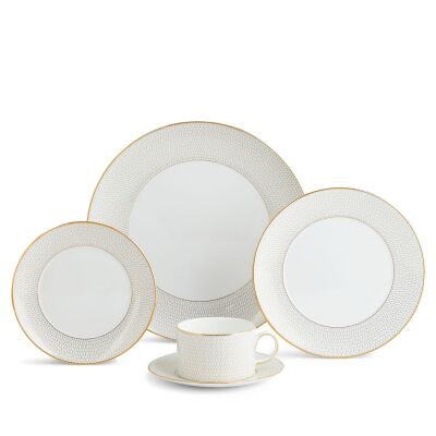 Wedgwood Gio Gold Fine Bone 5 Parça Yemek Takımı