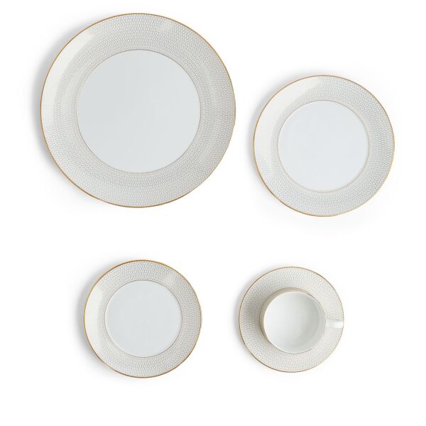 Wedgwood Gio Gold Fine Bone 5 Parça Yemek Takımı - 4