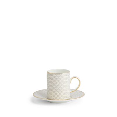 Wedgwood Gio Gold Fine Bone Kahve Fincanı ve Tabağı 70 ml