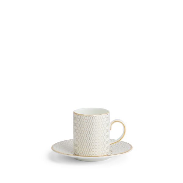 Wedgwood Gio Gold Fine Bone Kahve Fincanı ve Tabağı 70 ml - 1