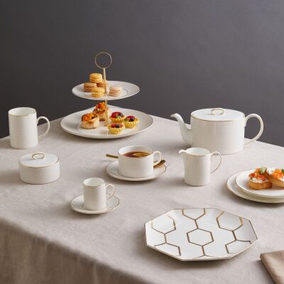 Wedgwood Gio Gold Fine Bone Kahve Fincanı ve Tabağı 70 ml - 4