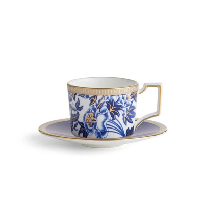 Wedgwood Hibiscus Fine Bone Kahve Fincanı ve Tabağı 70 ml