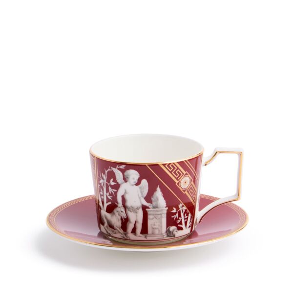 Wedgwood Renaissance Fine Bone Red Mix Çay Fincanı ve Tabağı 220 ml - 1