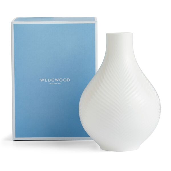 Wedgwood White Folia Bulb Vazo 23 cm - 3