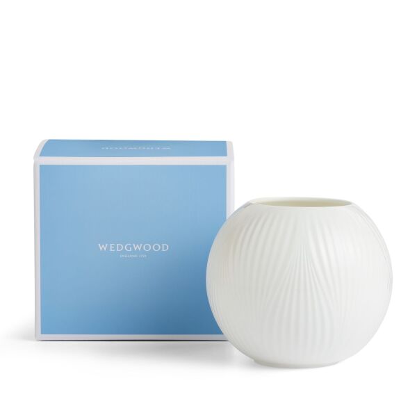 Wedgwood White Folia Fine Bone Küre Vazo 12.5 cm - 2
