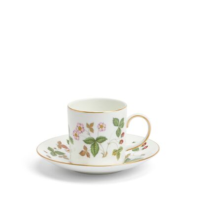 Wedgwood Wild Strawberry Fine Bone Kahve Fincanı ve Tabağı 160 ml