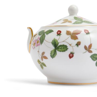 Wedgwood Wild Strawberry Fine Bone Kapaklı Şekerlik 7 cm (1)