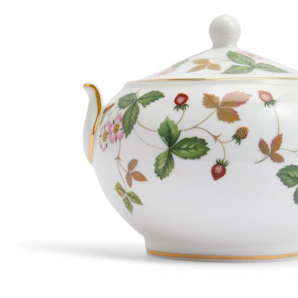 Wedgwood Wild Strawberry Fine Bone Kapaklı Şekerlik 7 cm - 2