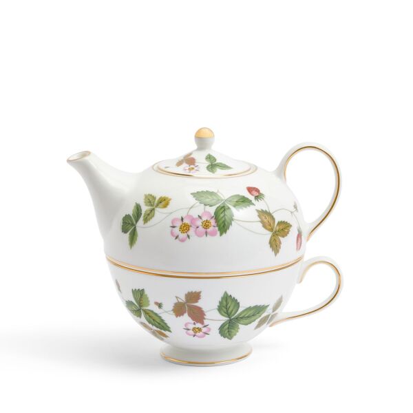 Wedgwood Wild Strawberry Fine Bone Tek Kişilik Çay Seti - 560 ml - 1