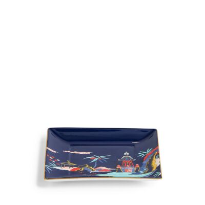 Wedgwood Wonderlust Blue Pagoda Fine Bone Kare Servis Tabağı 14.5 cm (1)