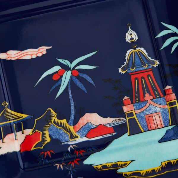 Wedgwood Wonderlust Blue Pagoda Fine Bone Kare Servis Tabağı 14.5 cm - 4
