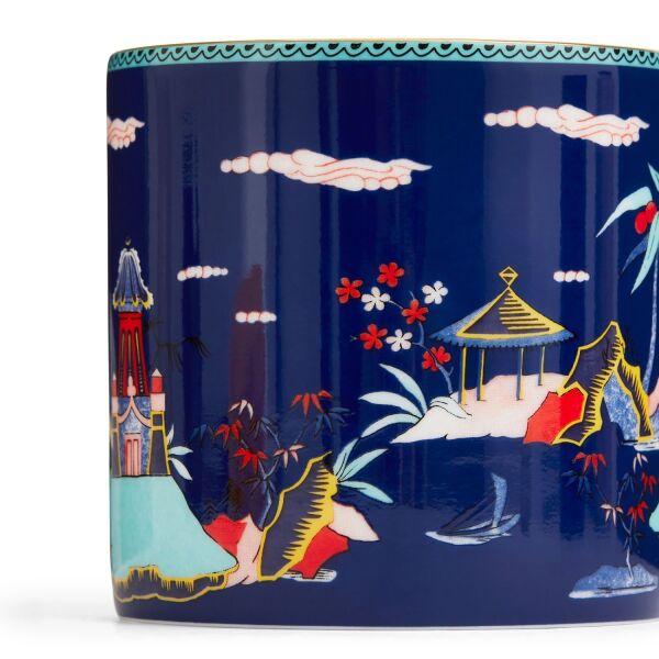 Wedgwood Wonderlust Blue Pagoda Fine Bone Kupa 300 ml - 3