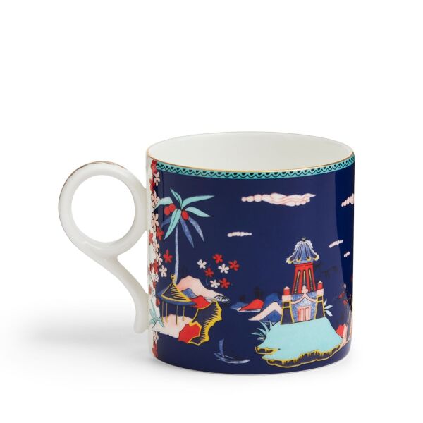 Wedgwood Wonderlust Blue Pagoda Fine Bone Kupa 300 ml - 4