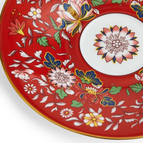 Wedgwood Wonderlust Crimson Orient Fine Bone Çay Fincanı ve Tabağı 150 ml - 4