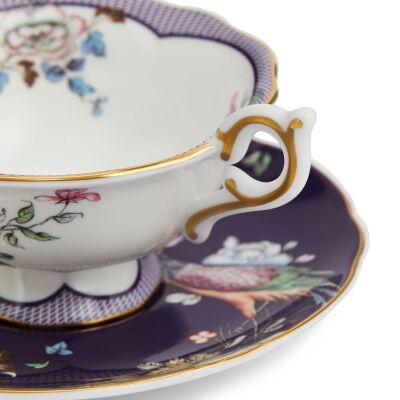Wedgwood Wonderlust Midnight Garden Fine Bone Çay Fincanı ve Tabağı 150 ml (1)